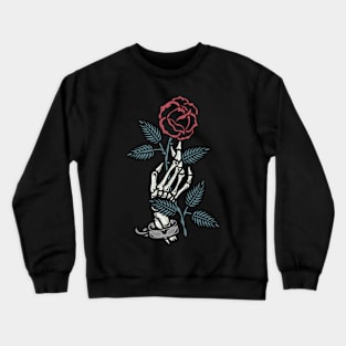 Rose and skull Crewneck Sweatshirt